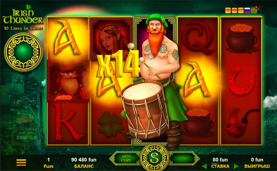 умножение фриспинов в irish thunder belatra games