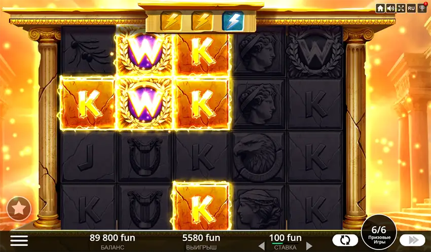 бонусная игра rise of zeus belatra